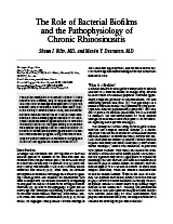 The Role of Bacterial Biofilms and the Pathophysiology of Chronic Rhinosinusitis