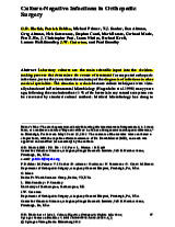 Culture Negative Infections