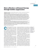 More effective cell-based therapy through biofilm suppression