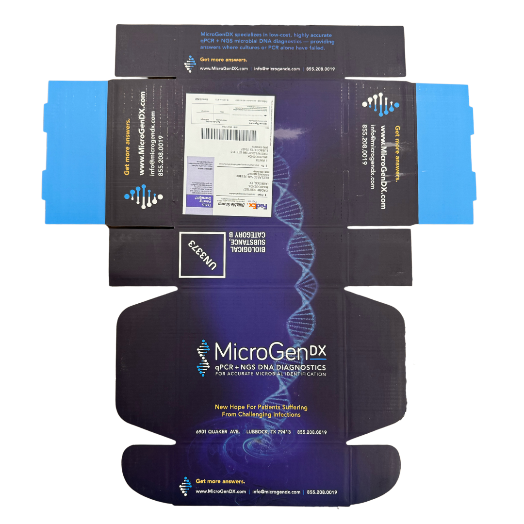 MicroGenDX Shipping Box w/ Shipping Label