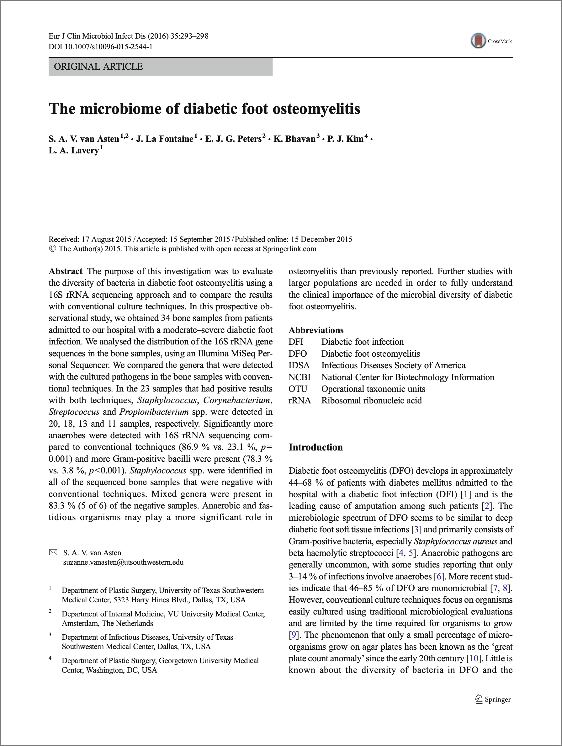 the microbiome of diabetic foot